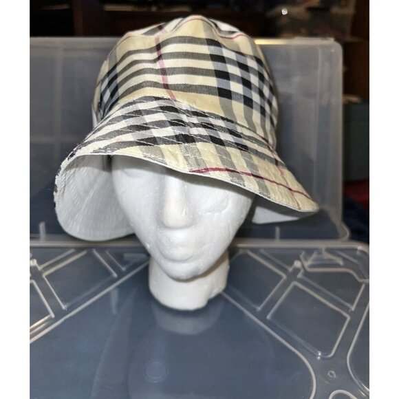 Khaki Reversible Plaid Reversible Bucket Hat - Picture 3 of 9